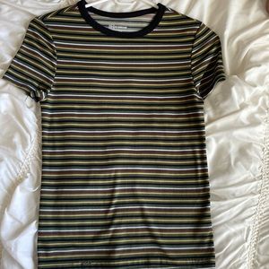 Green striped top
